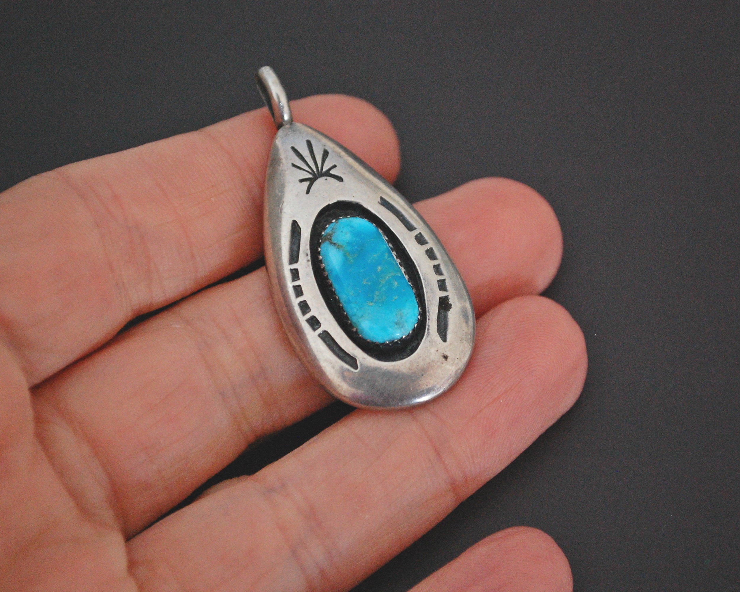 Native American Turquoise Pendant