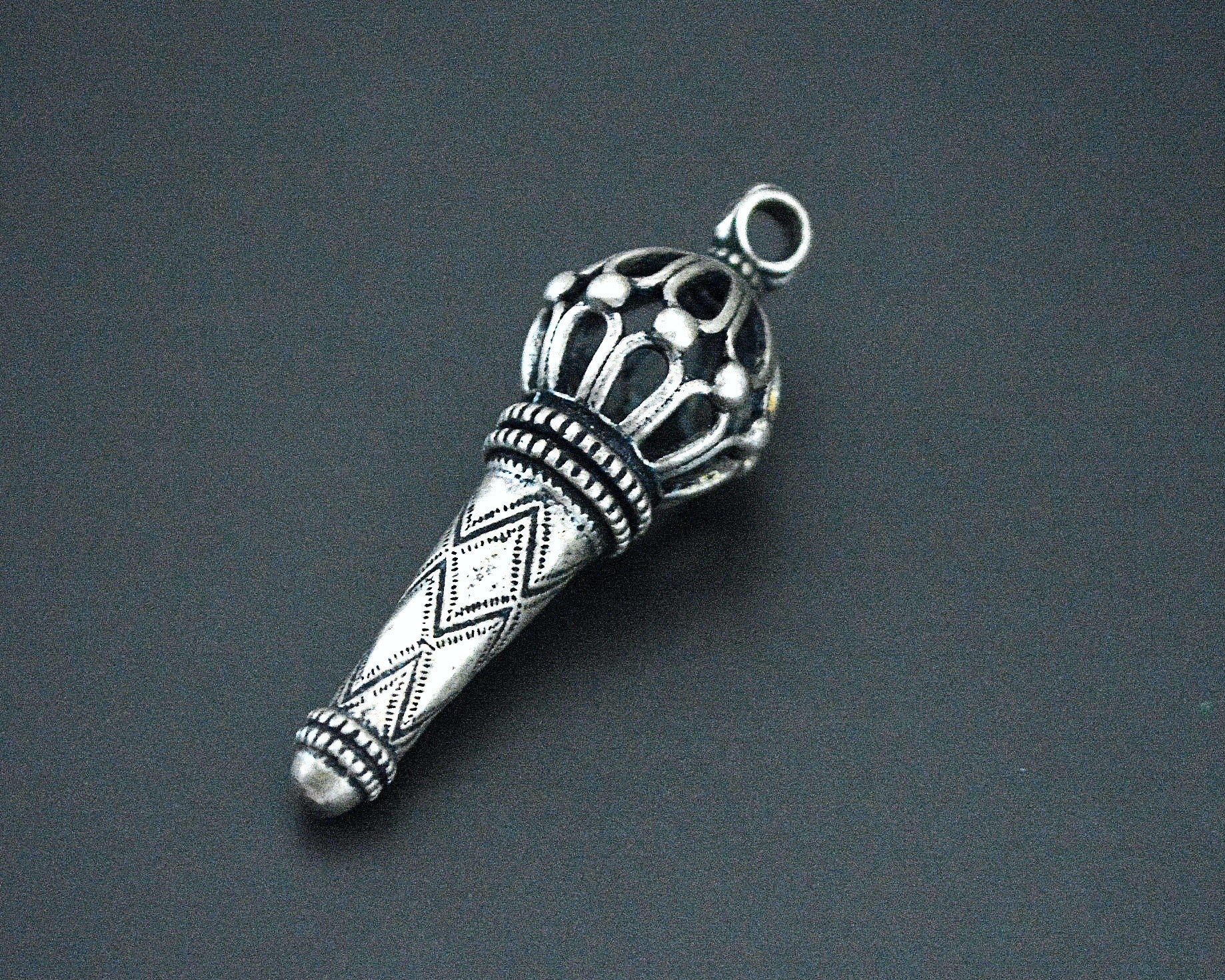 Small Rajasthani Silver Amulet Pendant