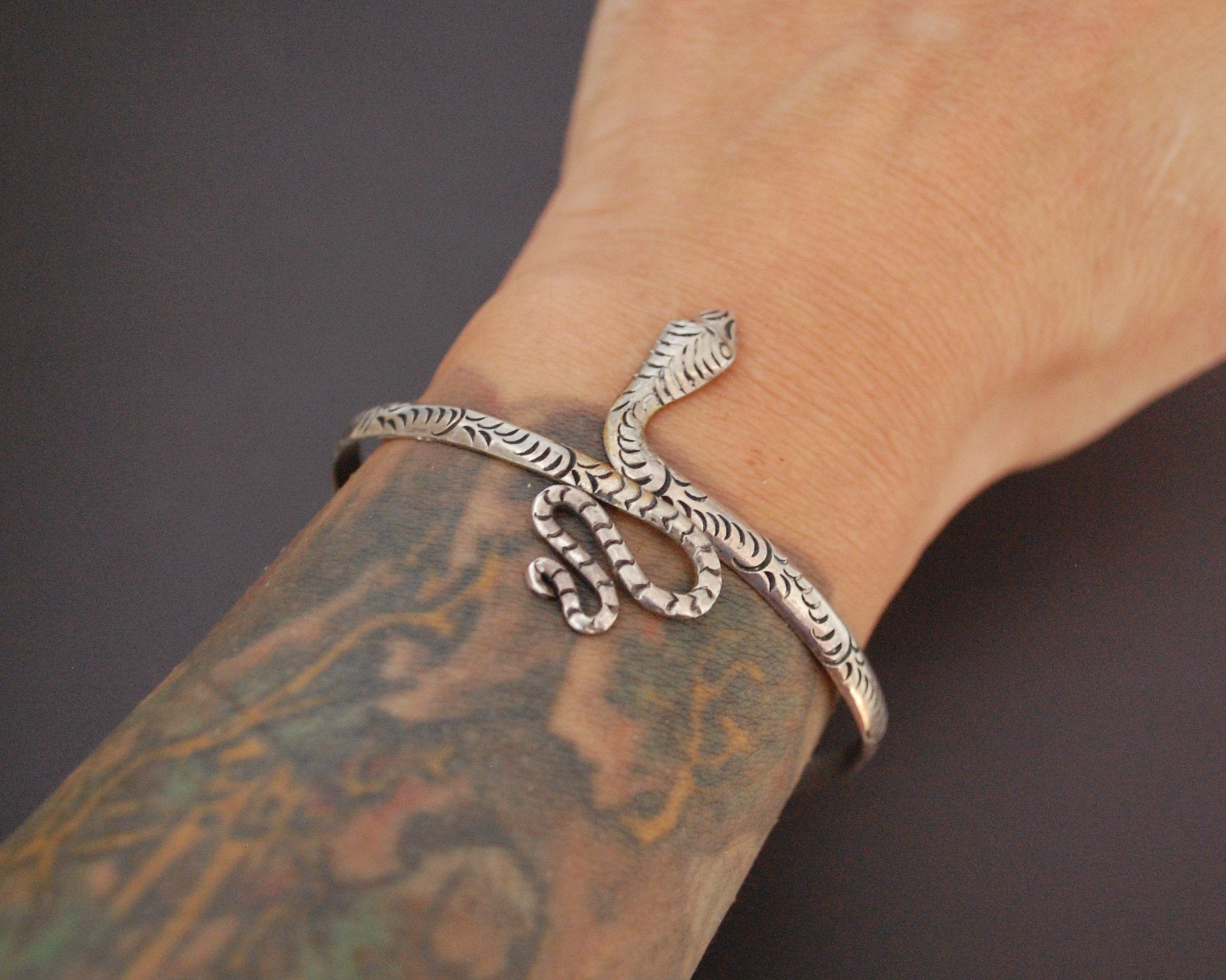 Silver Snake Bracelet with 2 Spacers Beads – The Peace Of God®