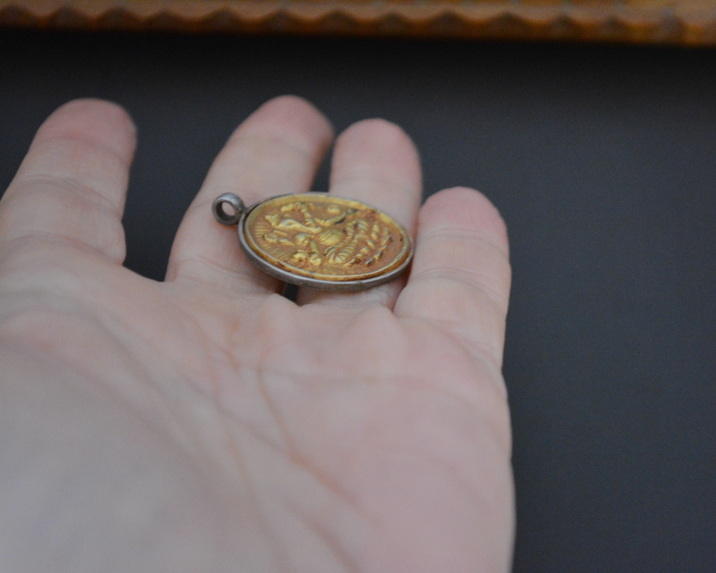 Ganesha Gilded Silver Pendant