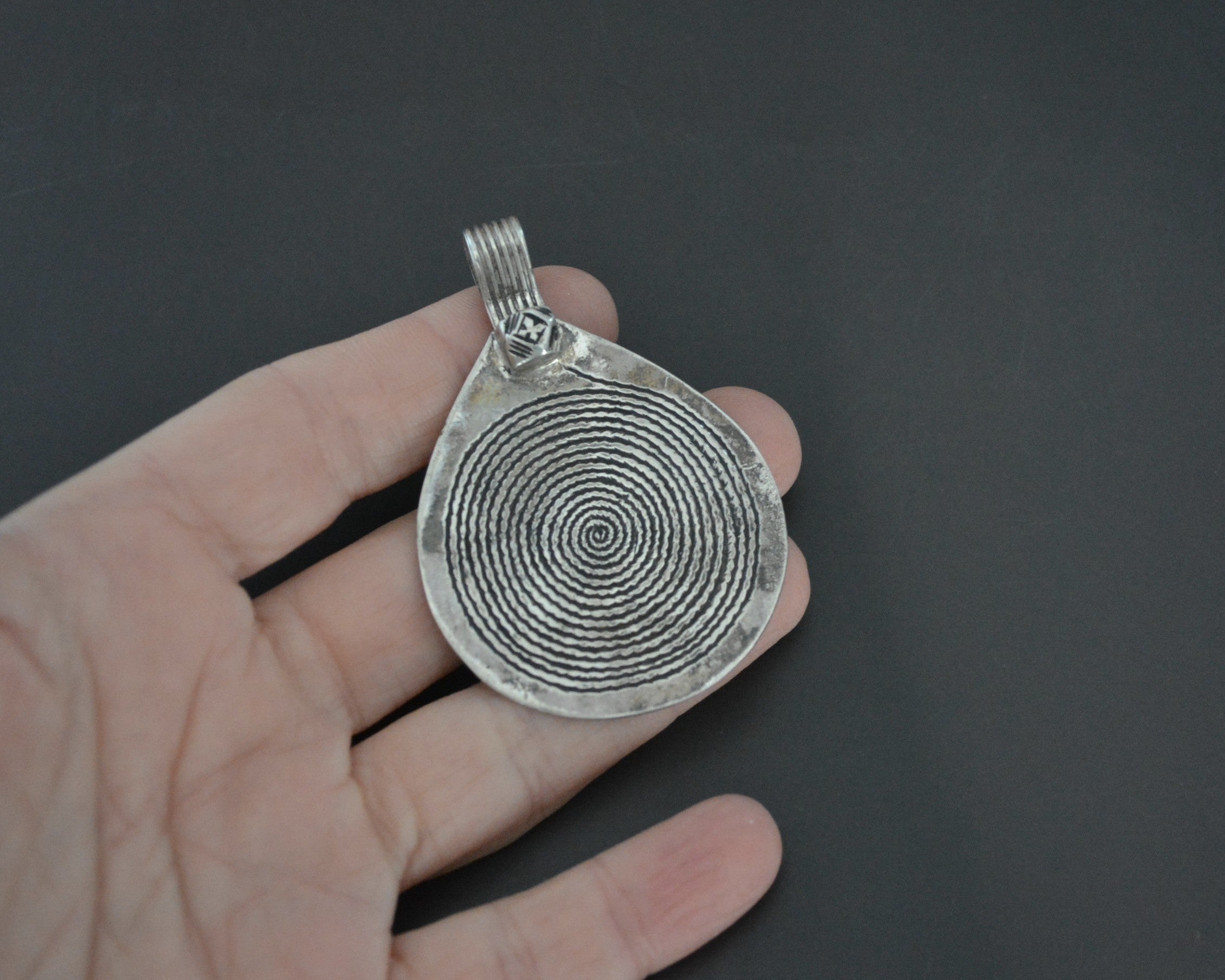 Large Berber Spiral Pendant from Morocco