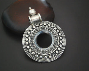 Large Indian Silver Amulet