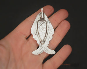 Antique Tunisian Fish Amulet Pendant
