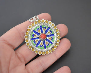 Berber Enamel Coral Pendant