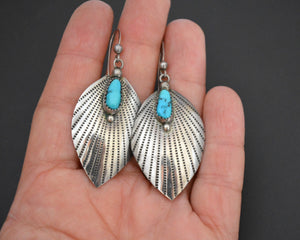 Ethnic Turquoise Dangle Earrings