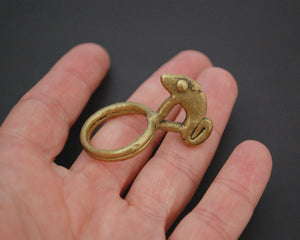 Old Lobi Chameleon Brass Ring - Size 8.75