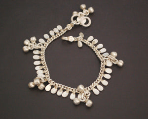 Rajasthani Silver Bracelet with Bells - SMALL