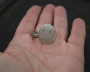 Old Tribal Indian Coin Ring - Size 10.5