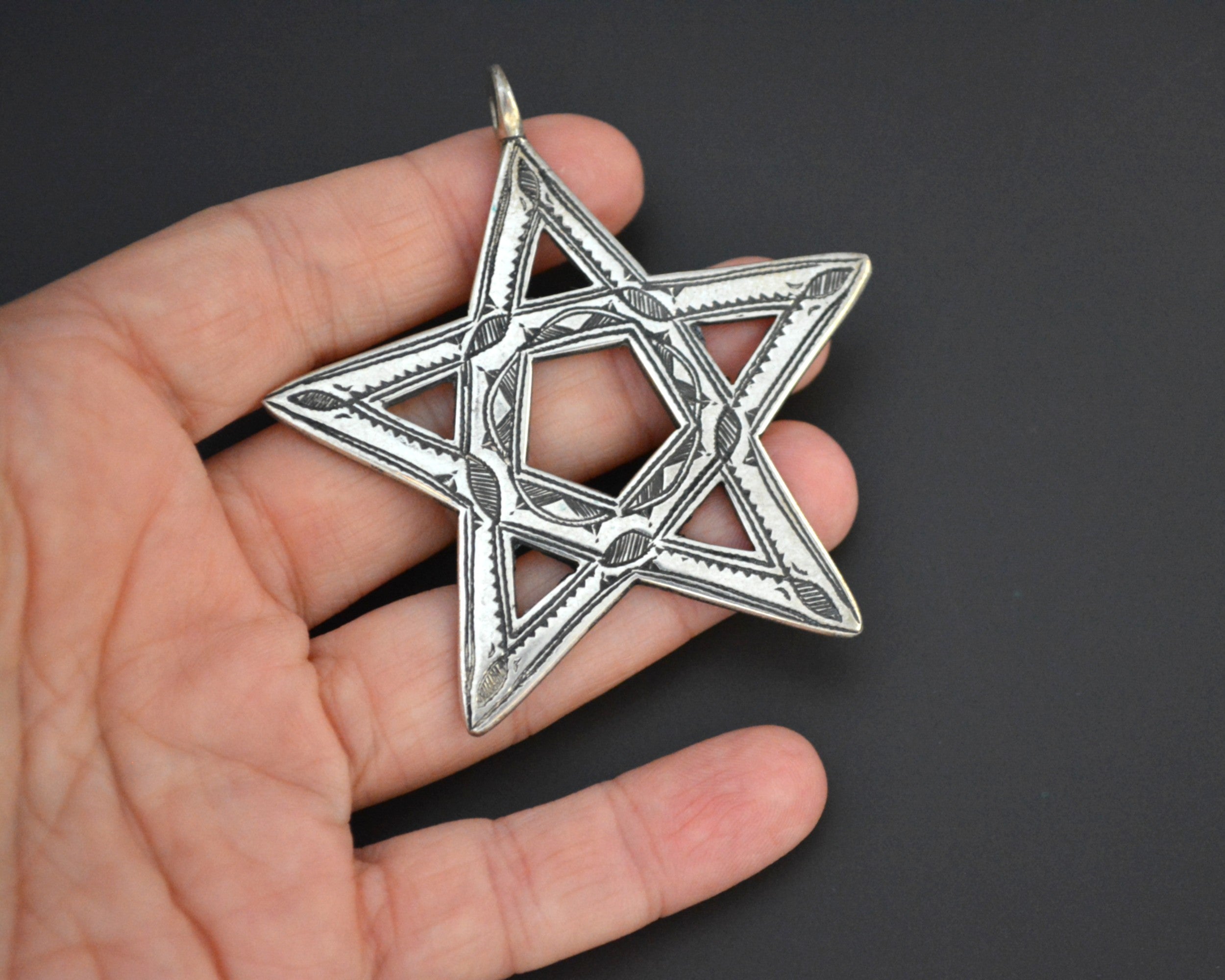 Tuareg Silver Star Pendant