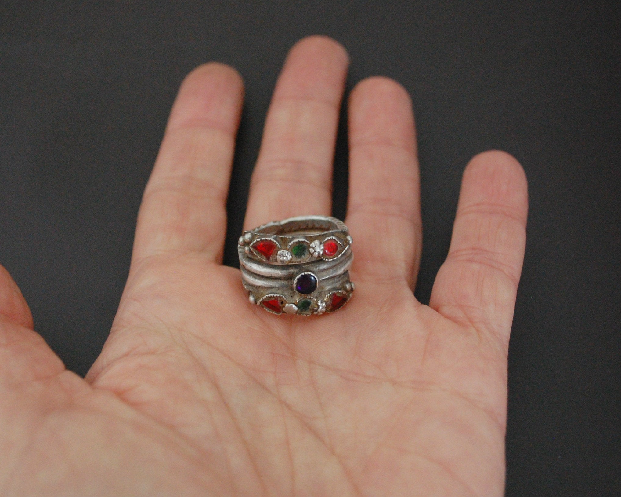 Ethnic Coil Ring from Afghanistan - Size 7