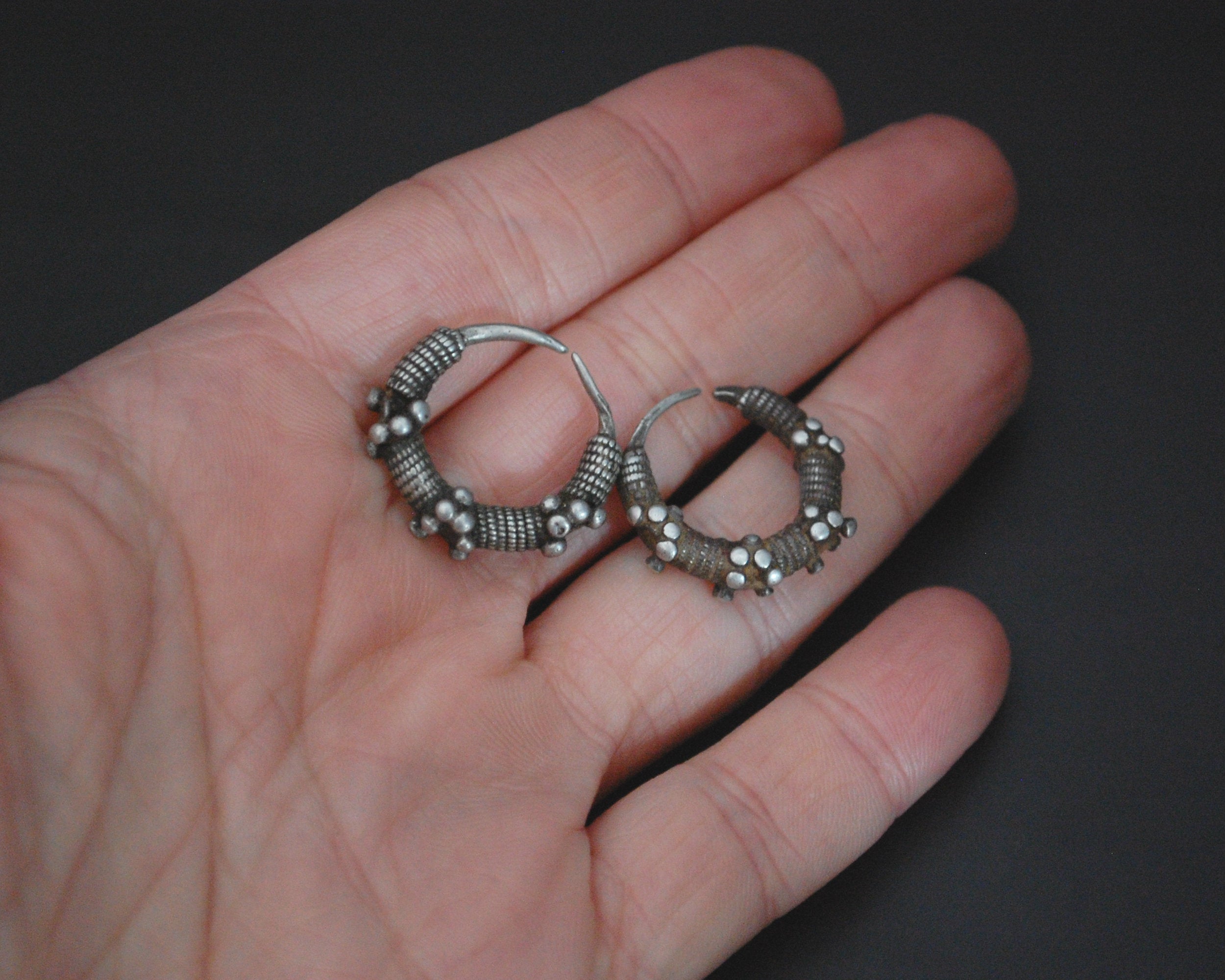Antique Mauritanian Hoop Earrings - SMALL