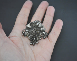 Old Rajasthani Silver Ring with Bells - Size 8.5