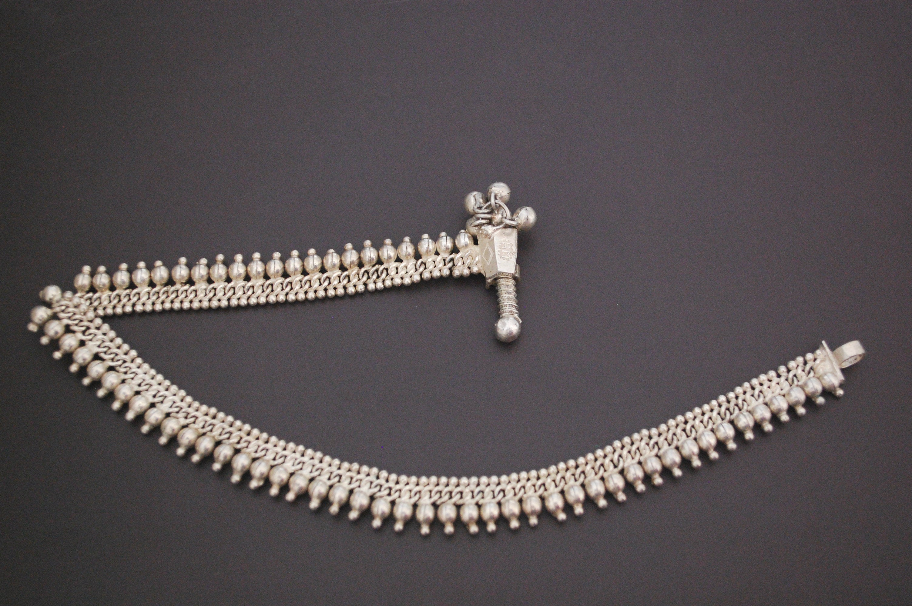 Rajasthani Silver Anklet with Bells