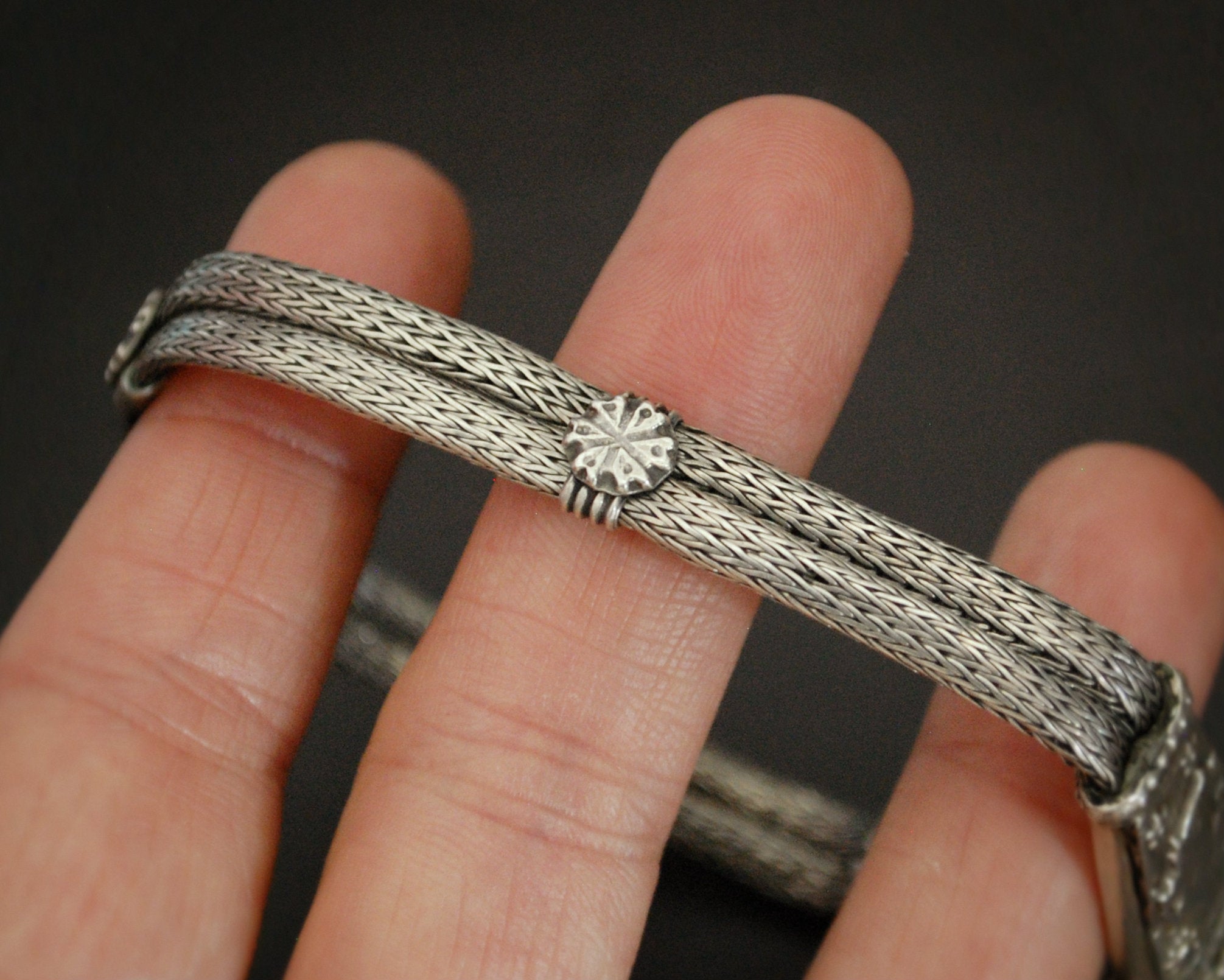 Rajasthani Snake Chain Bracelet with Fish and Peacocks