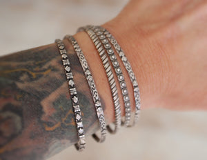 Rajasthani Silver Bracelets - Set of Five