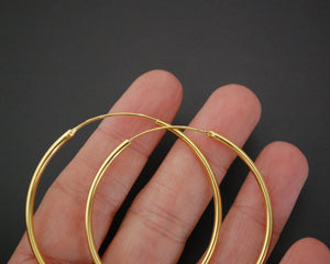 Large Gilded Hoop Earrings