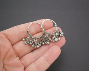 Rajasthani Hoop Earrings with Bells - SMALL