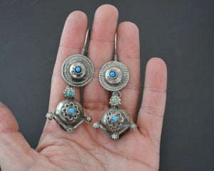 Afghani Dangle Earrings with Turquoise