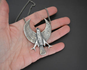 Large Eagle Silver Necklace