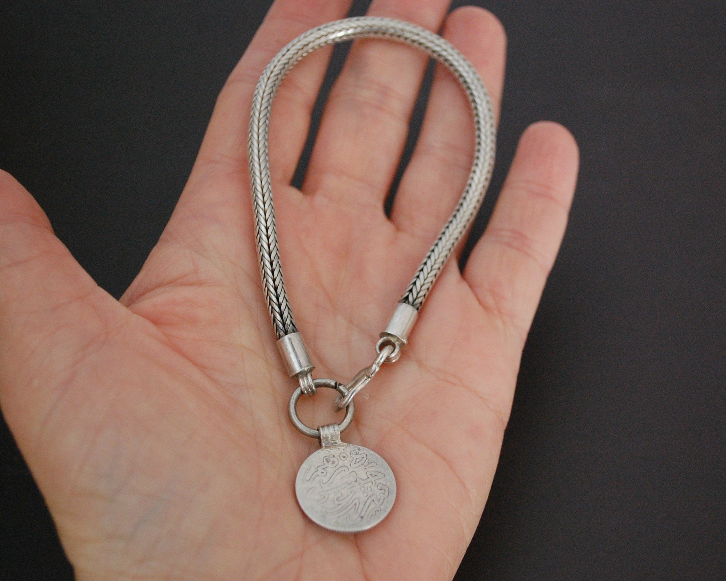 Snake Chain Bracelet with Berber Coin
