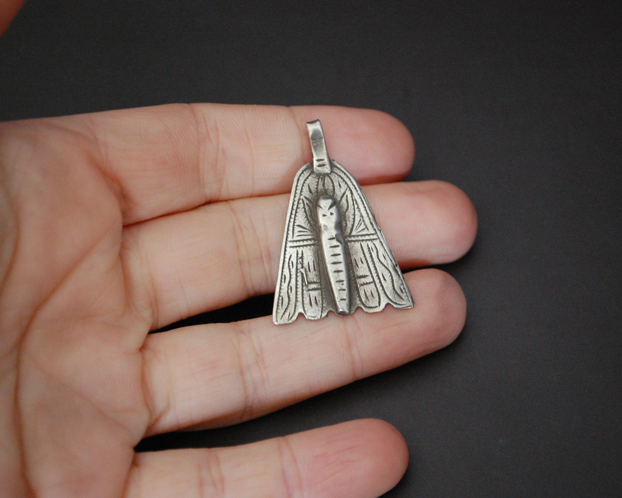 Berber Charm Pendant - Solid Silver