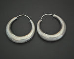 Ethnic Hoop Earrings with Patina - MEDIUM