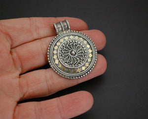 Vintage Omani Silver Gilded Pendant