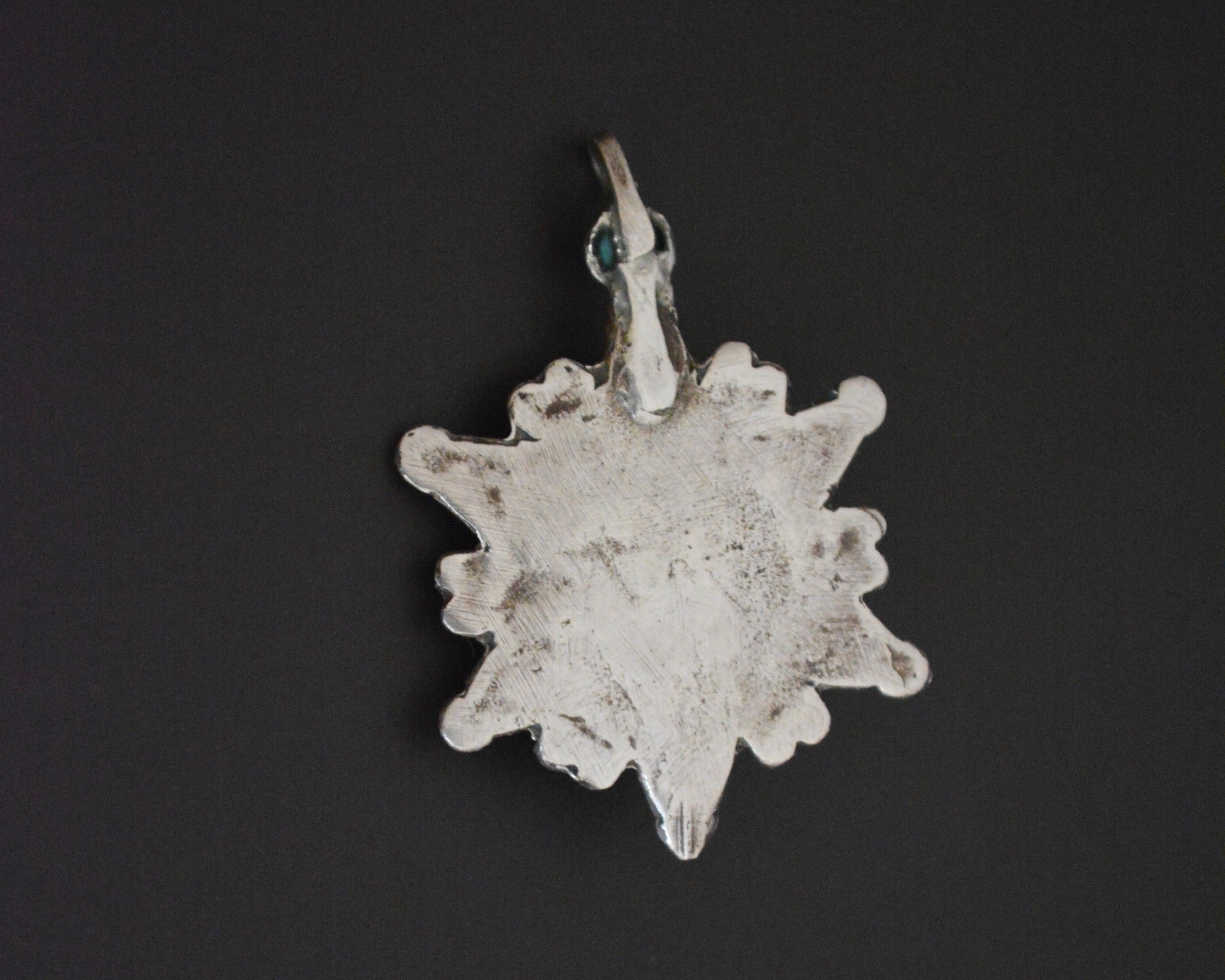 Uzbek Turquoise and Carnelian Star Pendant