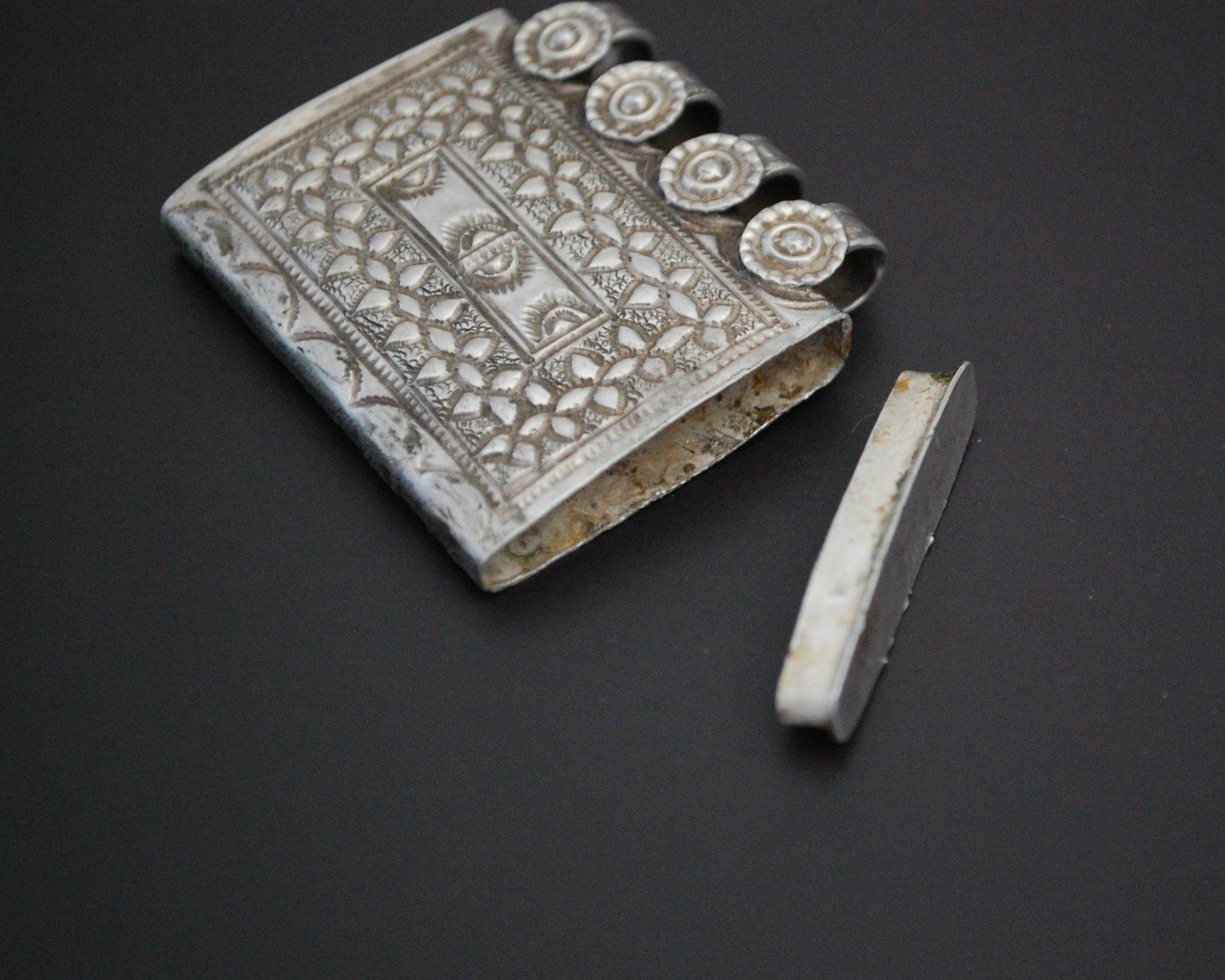 Openable Afghani Silver Box Pendant