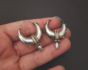 Ethnic Spike Hoop Earrings - SMALL / MEDIUM