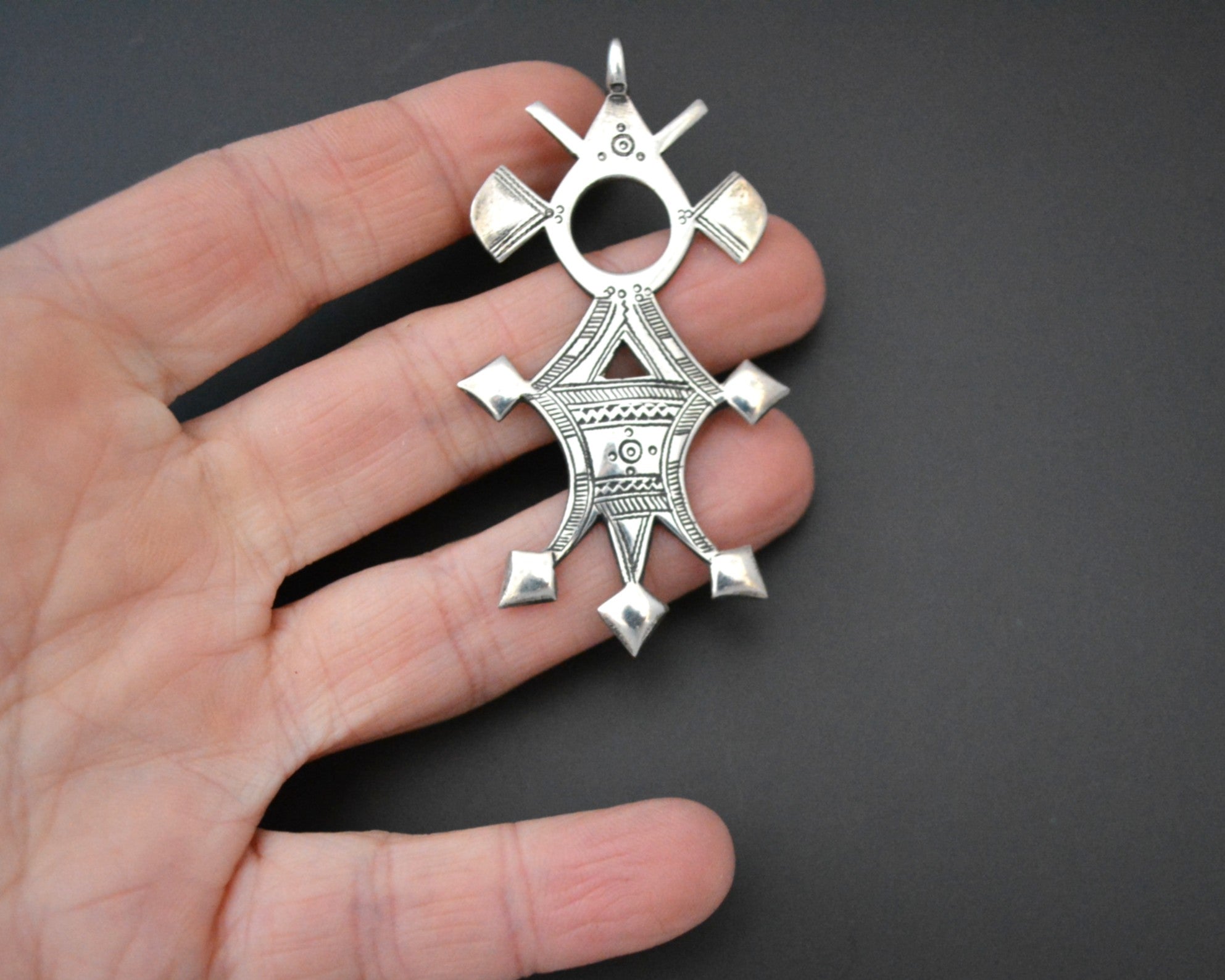 Tuareg Silver Cross Pendant