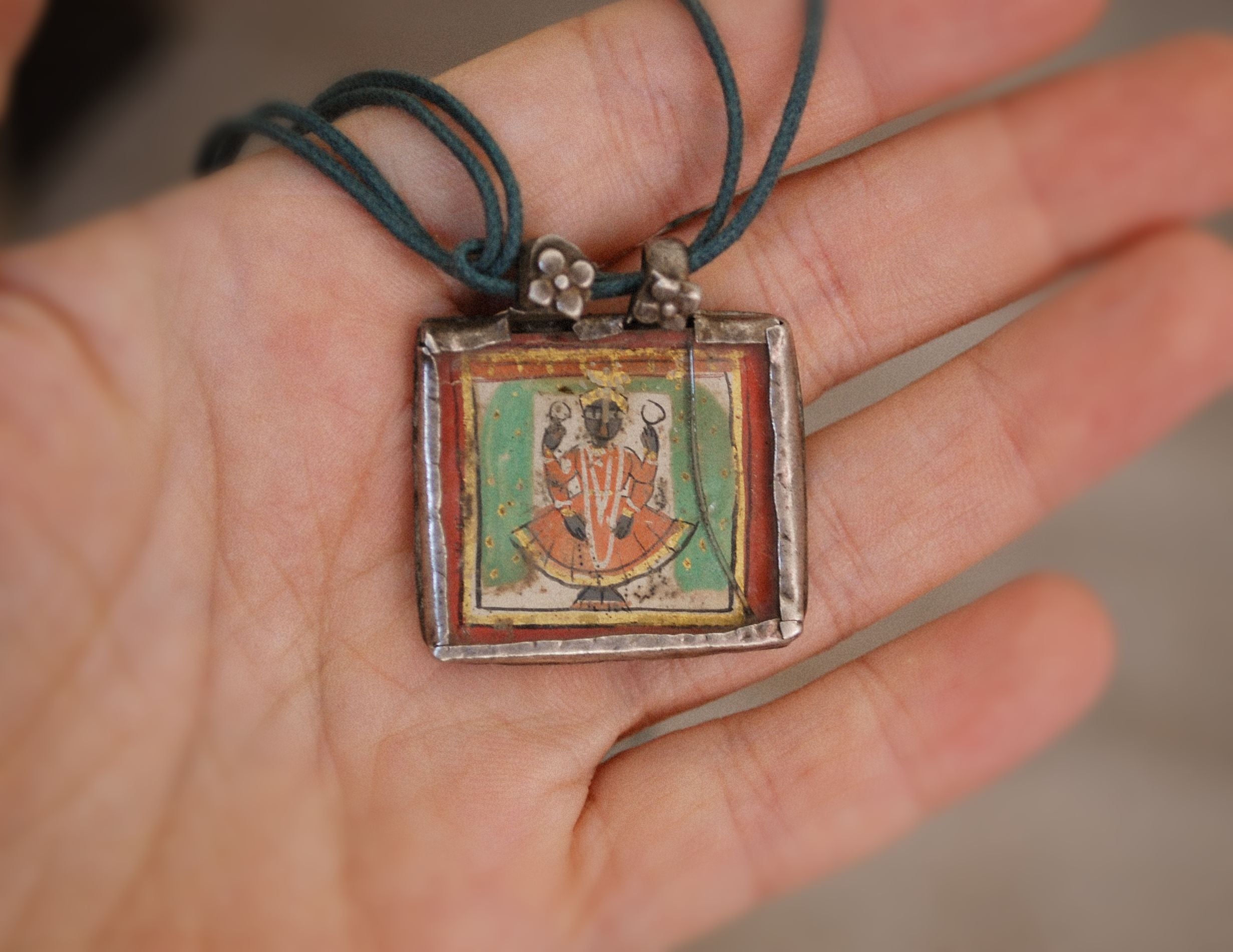 Old Indian Painting Amulet