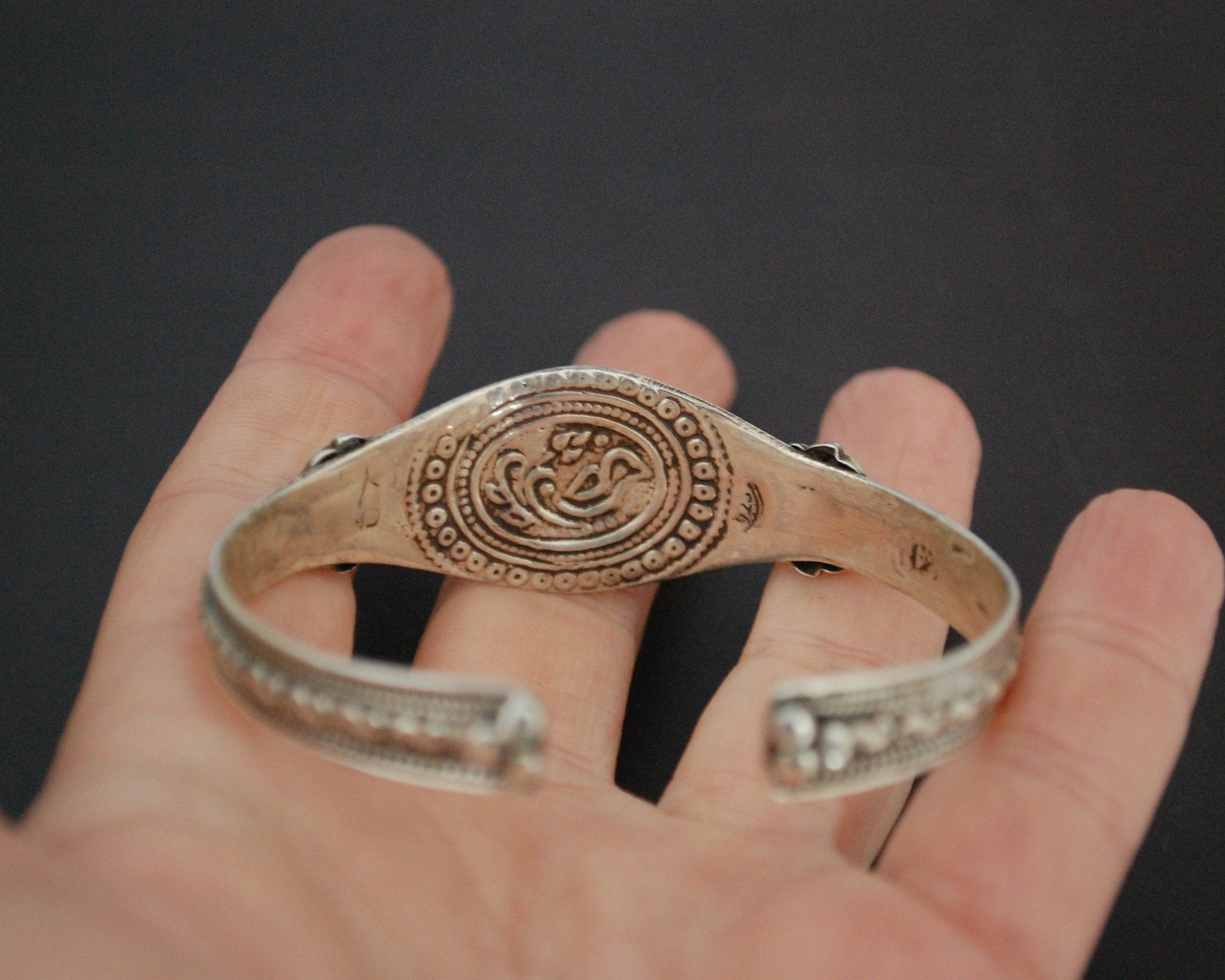 Nepali Turquoise Coral Cuff Bracelet