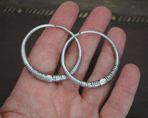 Tribal Afghani Hoop Earrings - LARGE