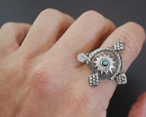 Ethnic Turquoise Ring - Size 9.5