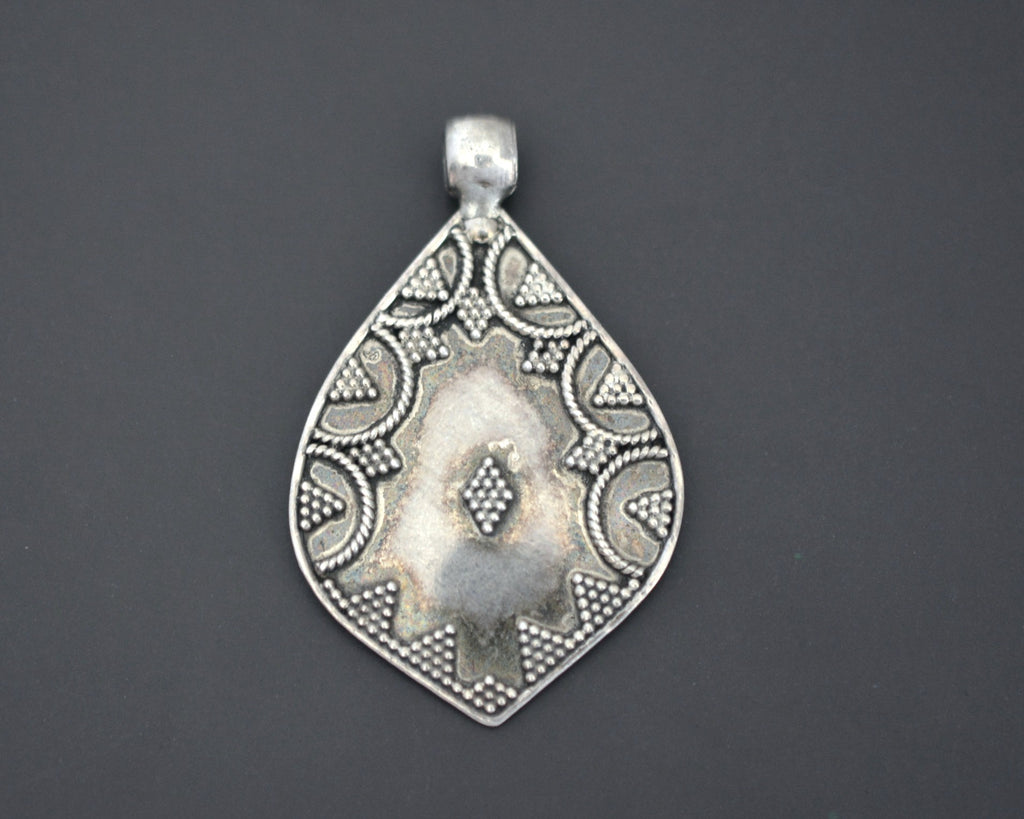 Indian Silver Pendant with Dotwork