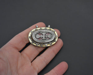 Gilded Silver Kazakh Pendant with Two Bales