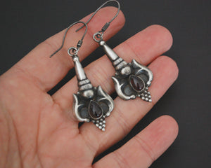 Ethnic Garnet Earrings from India