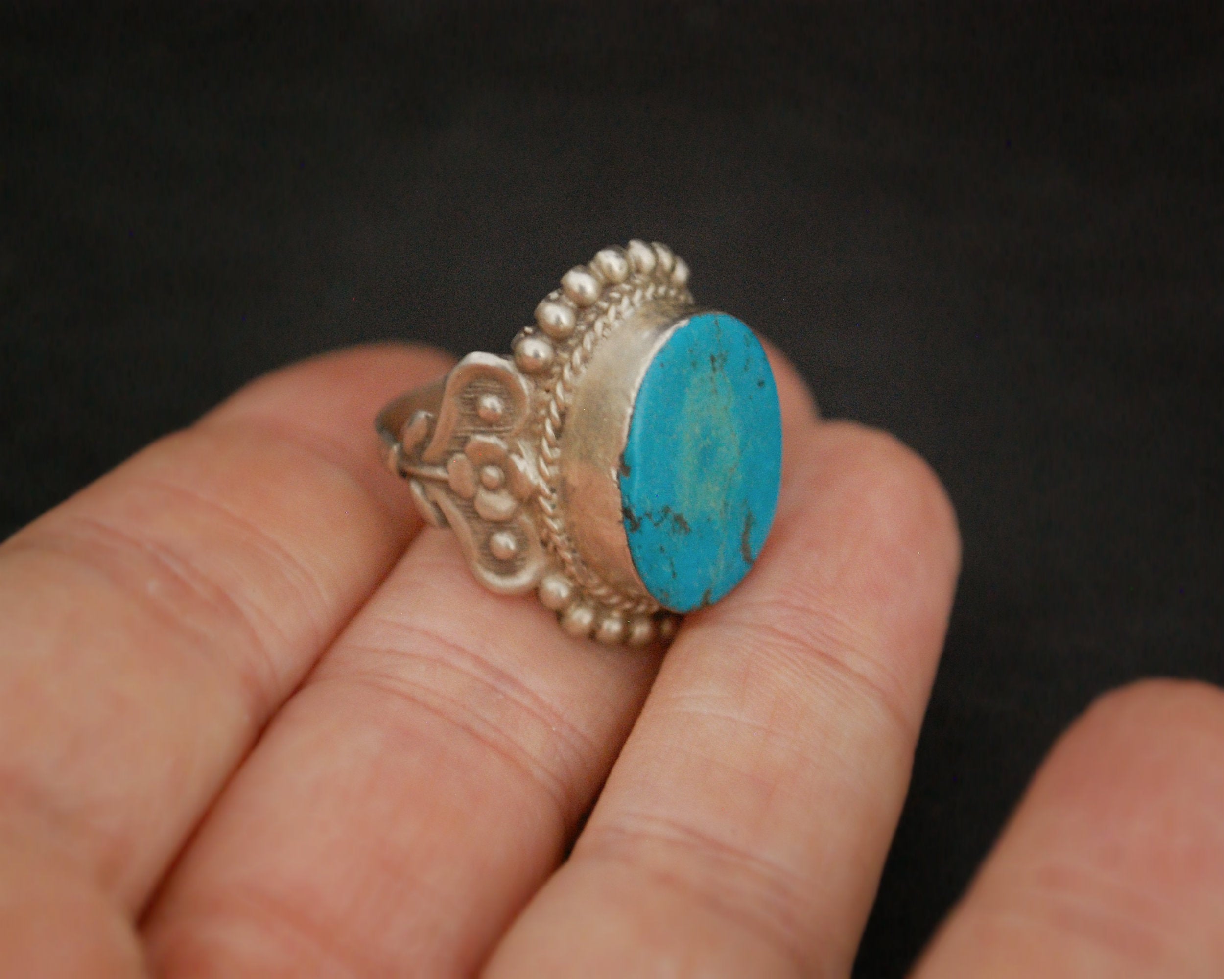 Nepali Turquoise Ring - Size 6.5