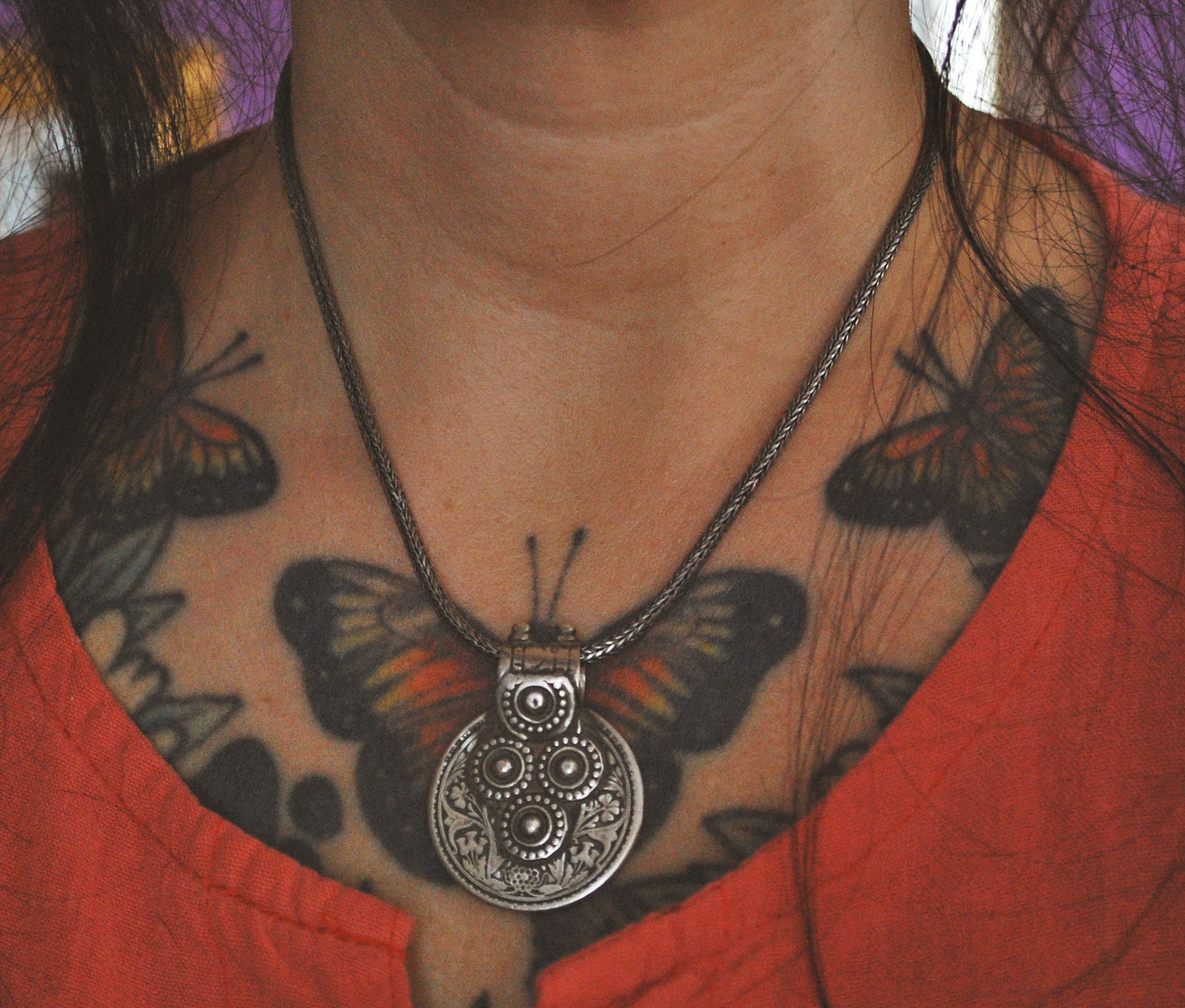 Antique Indian One Rupee Coin Pendant