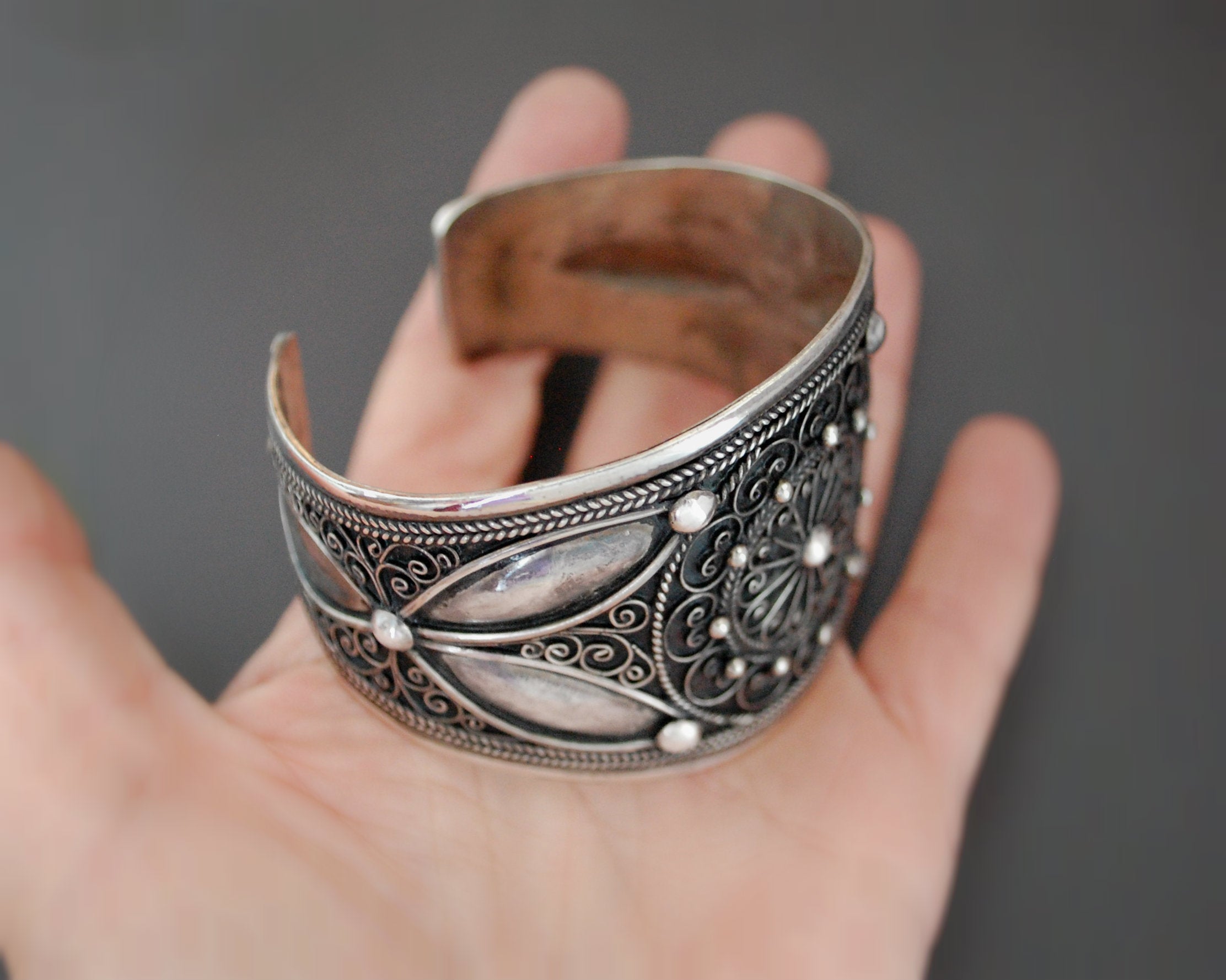 Wide Ethnic Cuff Bracelet