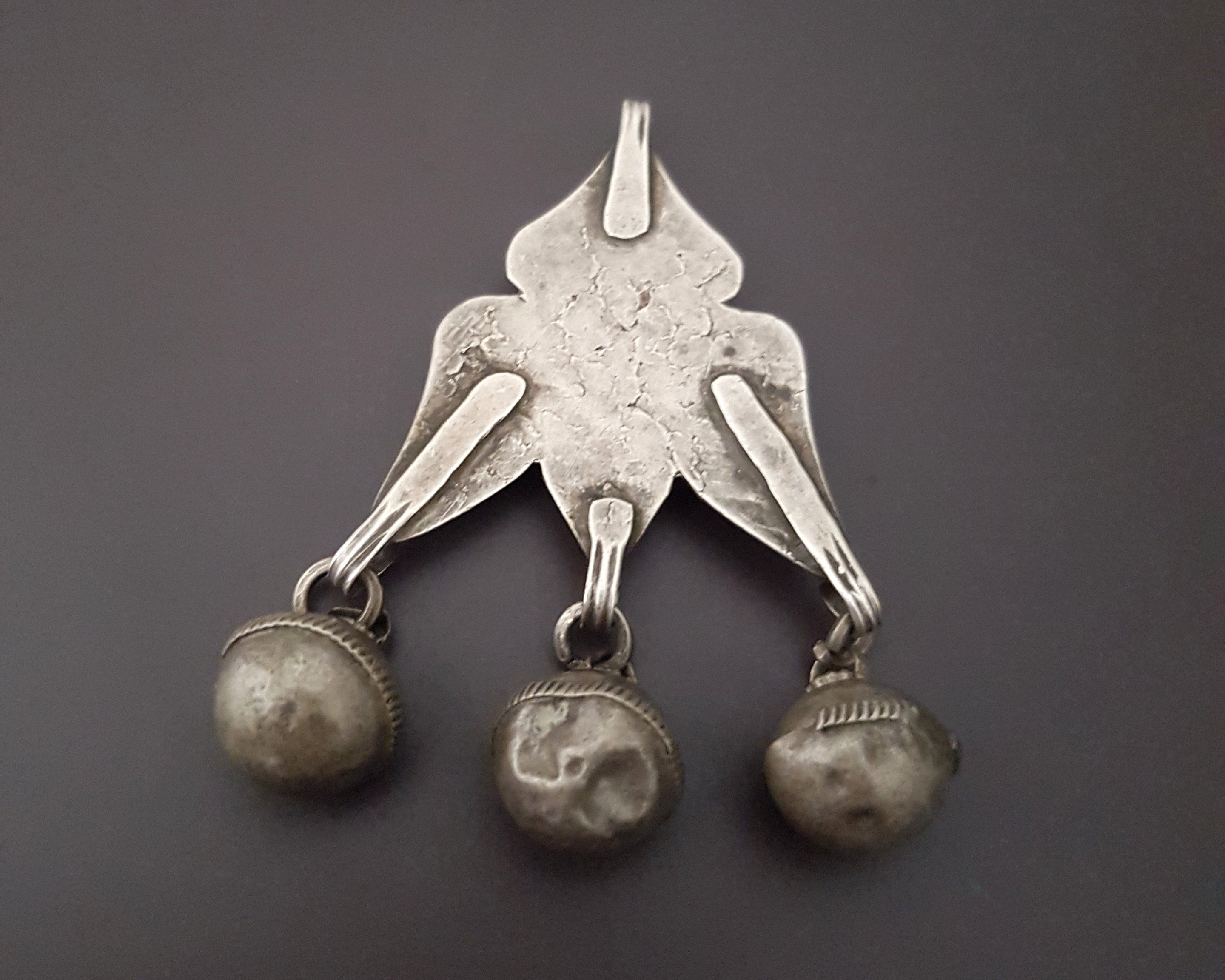 Turkmen Carnelian Pendant with Bells