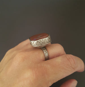 Turkmen Carnelian Ring - Size 7