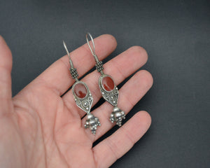 Ethnic Carnelian Earrings from India
