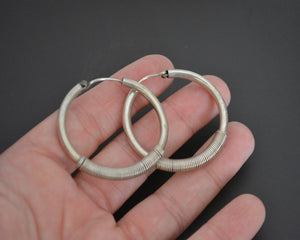 Ethnic Hoop Earrings with Wire Work