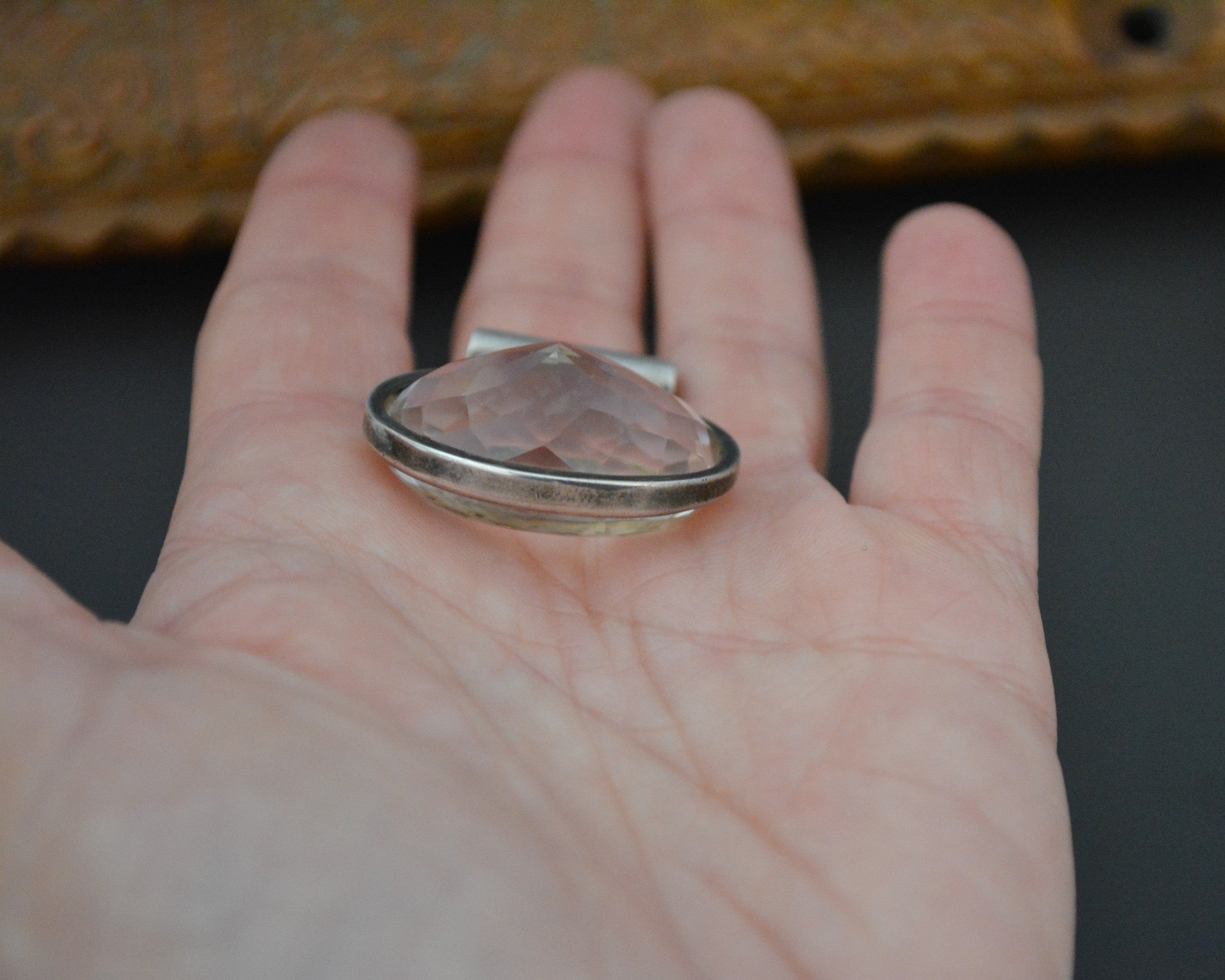Crystal Quartz Pendant on Sterling Silver Setting