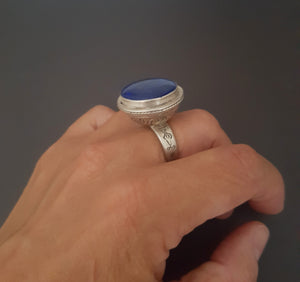Bold Afghani Lapis Lazuli Ring - Size 6