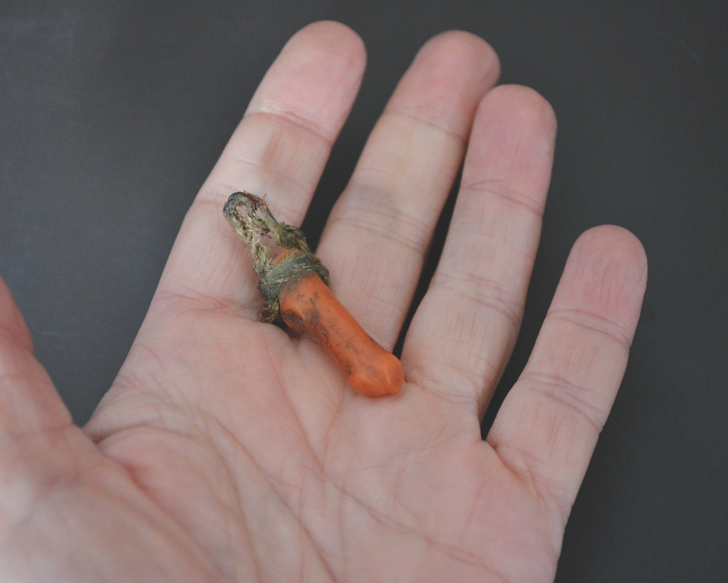 Old Coral Pendant from Morocco with Thread