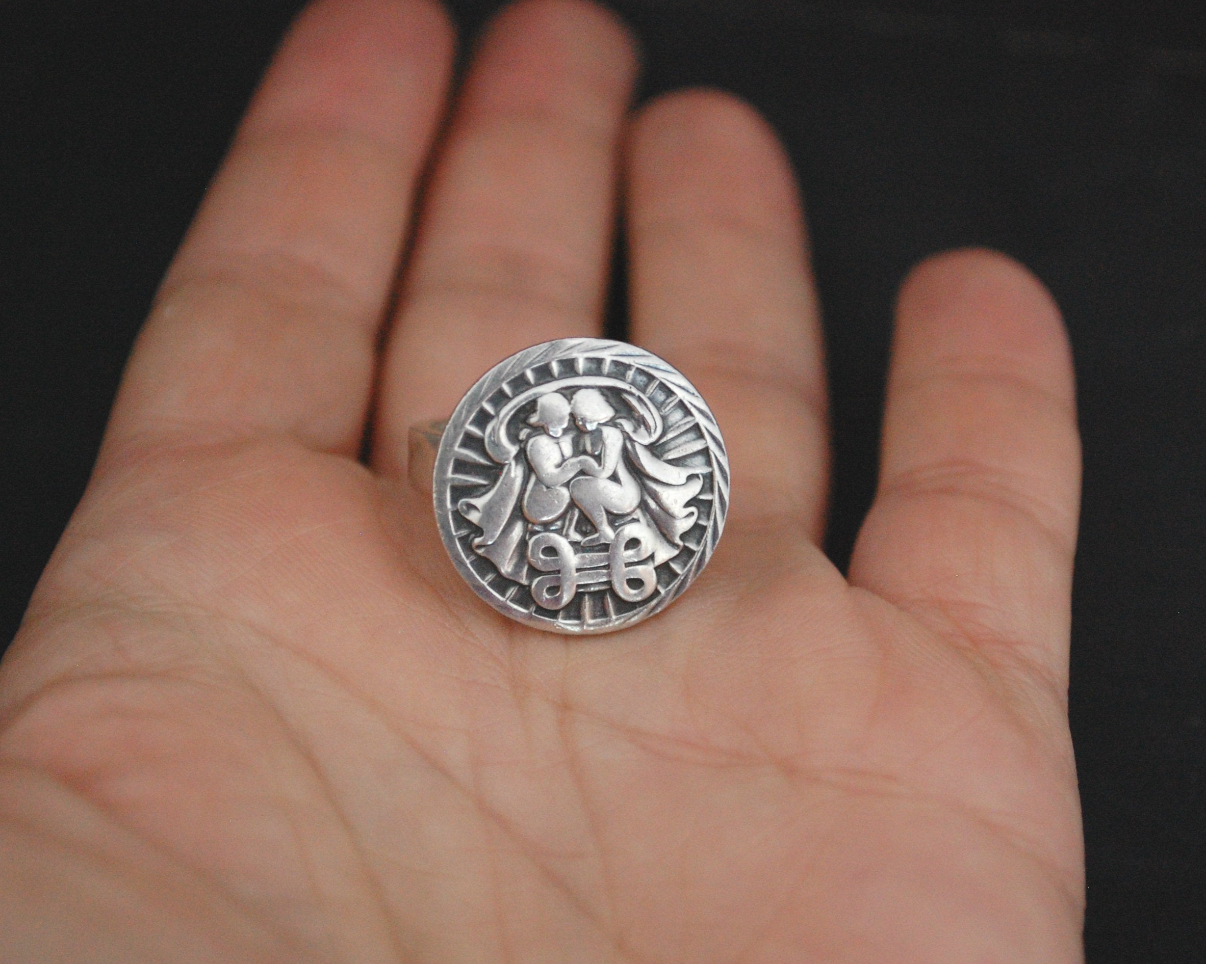 Lovers Coin Ring - Size 7.5