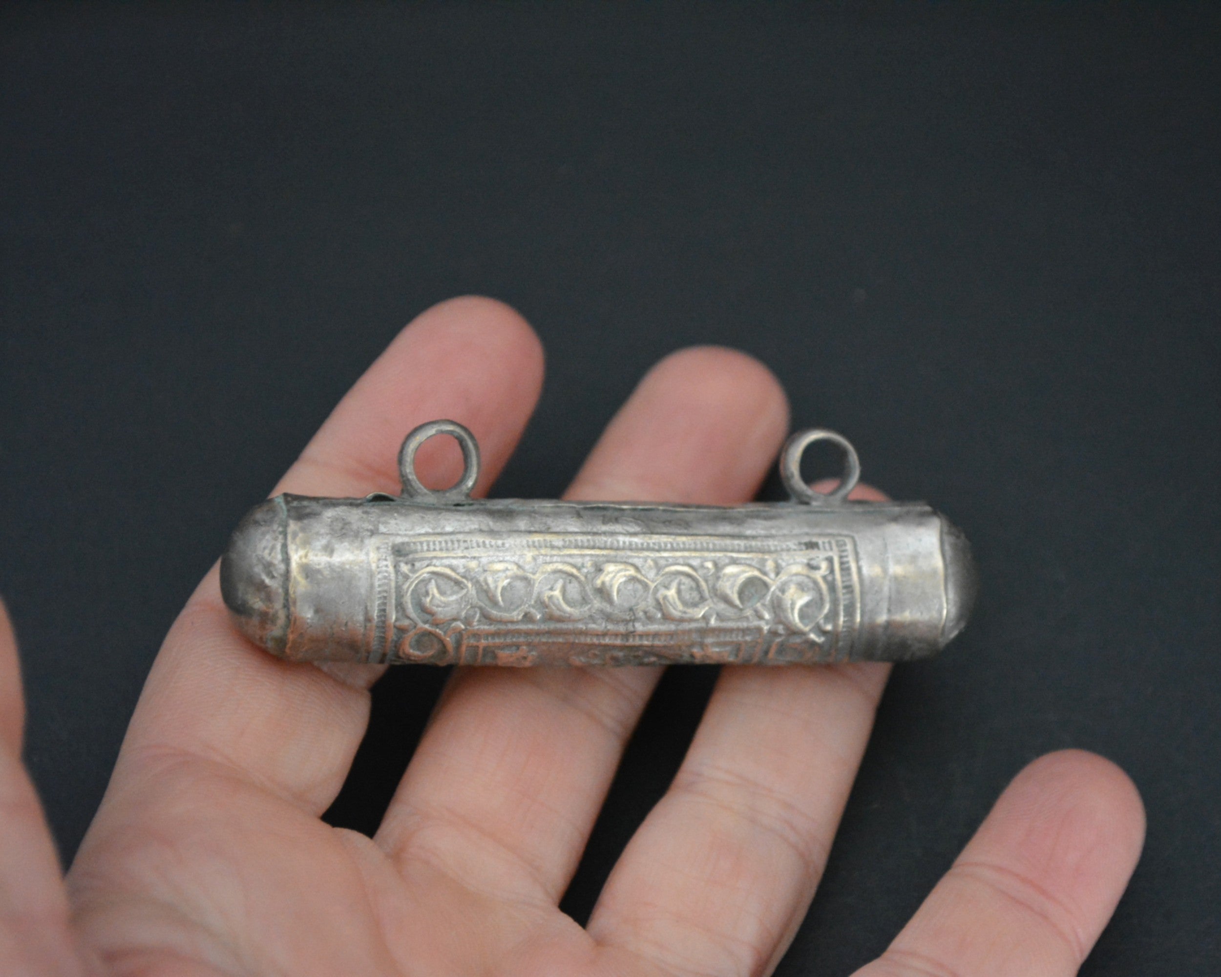 Afghani Old Scroll Box Pendant